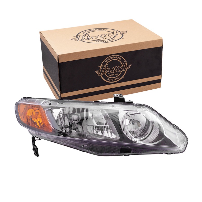 Fits Honda Civic Sedan 06-08 Passengers Halogen Headlight Lens Housing Unit