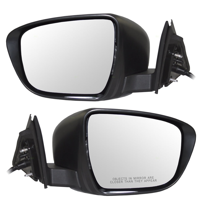 Pair Set Power Side View Mirrors w/ Signal Compatible with 14-16 Rogue US 96302-4BA0A 96373-4BA0A