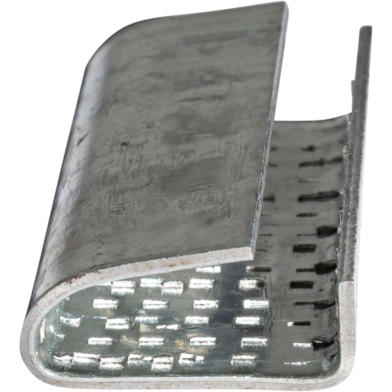 Brock 1/2 Inch Metal Open Gripping Seals for Polypropylene Strapping 1 1/4 Inch x 1/2 Inch x 1/4 Inch 2000 Piece Box