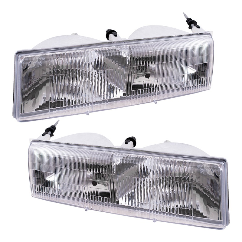 Brock Replacement Driver and Passenger Headlights Headlamps Compatible with Cougar FOWY 13008 B FOWY 13008 A