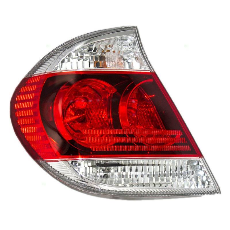 Brock Replacement Drivers Taillight Tail Lamp with Black Bezel Compatible with 05-06 Camry 8156006230