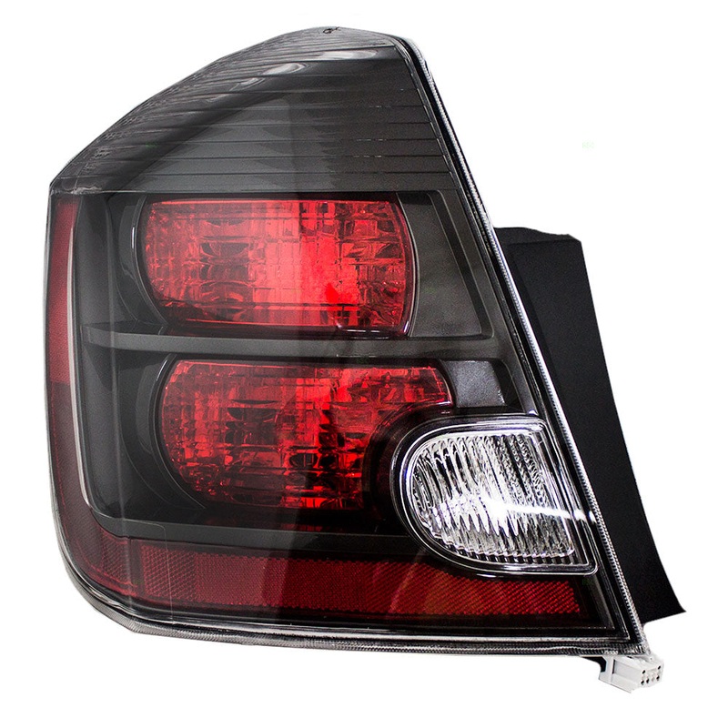 Brock Replacement Drivers Taillight Tail Lamp with Black Bezel Compatible with 07-09 Sentra 26555-ET80C