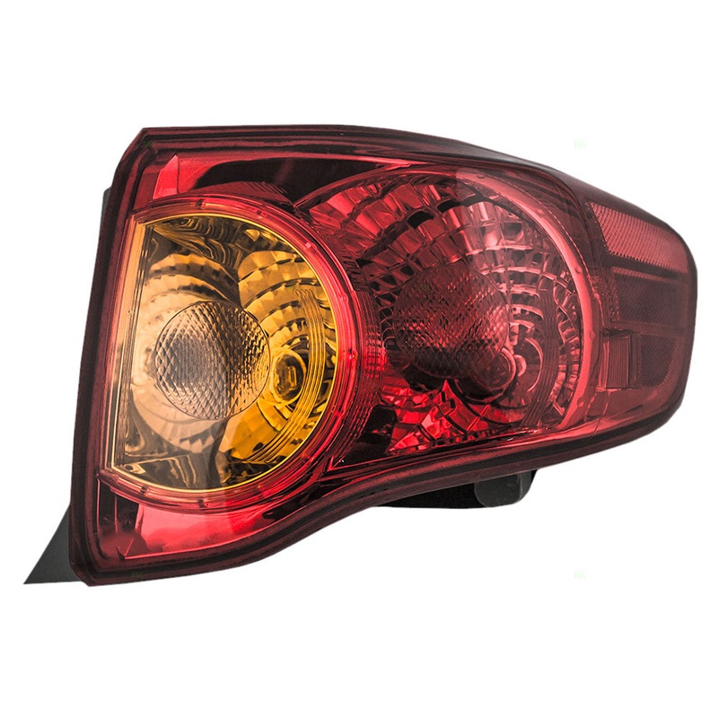 Brock Replacement Passengers Taillight Quarter Panel Mounted Tail Lamp Compatible with 09-10 Corolla 8155002460