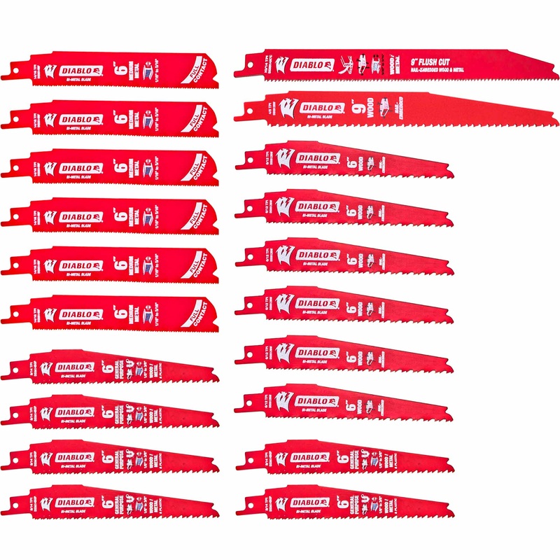 Diablo Wood-Metal Reciprocating Saw Blade 20 Piece Set