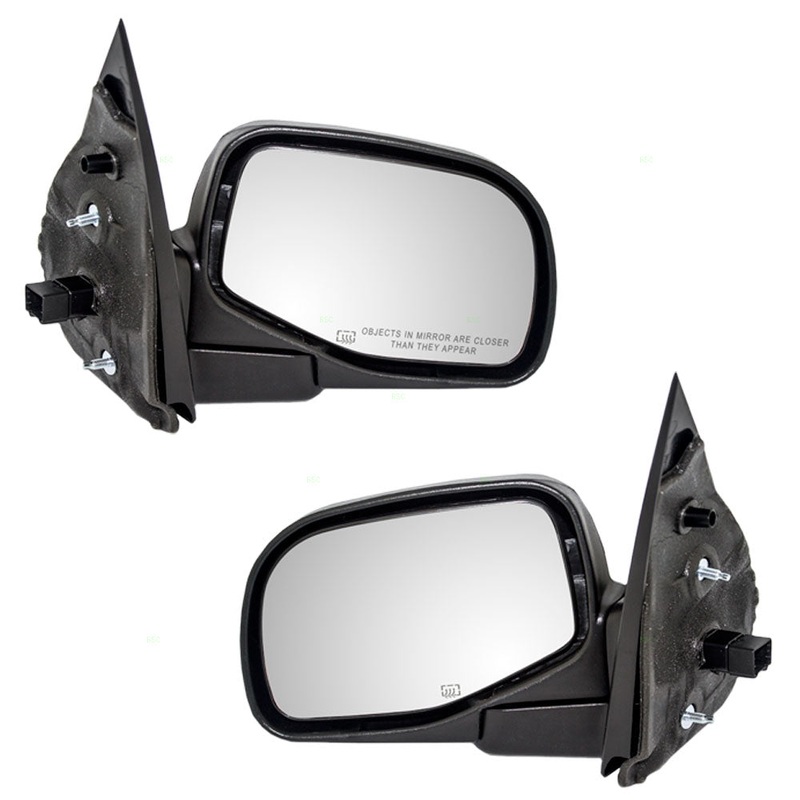 Driver and Passenger Power Side View Mirrors Heated Puddle Lamp Textured Replacement for 2002-2005 Explorer Mountaineer 1L2Z17683CAA 1L2Z17682CAA