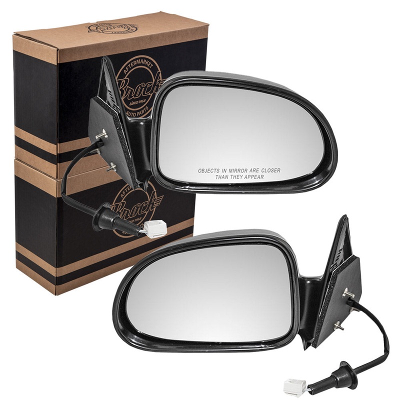 Replacement Set Driver and Passenger Power Side View Mirrors 5×7 Textured Compatible with 1997-2000 Dakota 1998-2000 Durango 55154843AE 55154842AB
