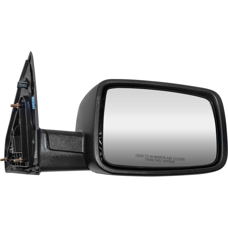 6 X 9 Manual Door Mirror Textured Black Passenger Right for 2009-2010 Dodge RAM 1500 Without Towing Package 2011-2012 RAM 1500 Without Towing Package 2010 Dodge RAM 2500 Without Towing Package 2011-2012 RAM 2500 Without Towing Package