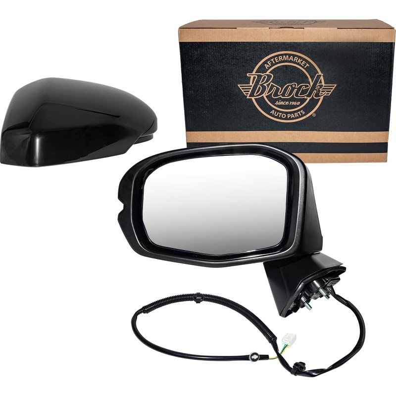 Power Door Mirror Paint To Match Black Left Without Heat-Turn Signal Light-Blind Spot Detection for 2023-2025 Honda HR-V LX