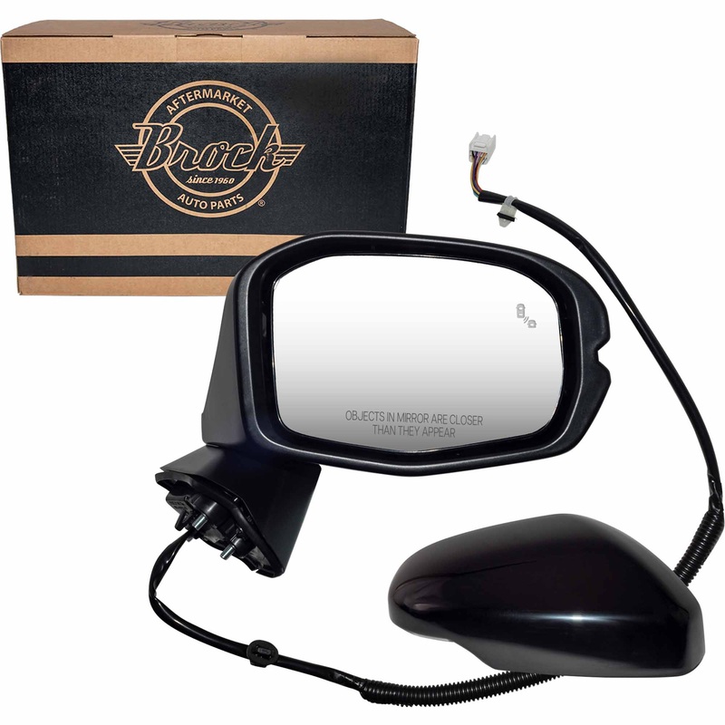 Power Door Mirror Paint To Match Black Passenger Side Right With Heat-Turn Signal Light-Blind Spot Detection for 2023-2025 Honda HR-V EX-L/EX-L Navi/Sport