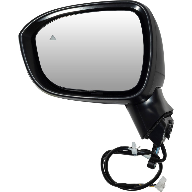 Power Door Mirror Textured Black Driver Side Left With Blind Spot Detection Without Heat-Turn Signal Light-Around View Camera for 2021-2022 Nissan Rogue S