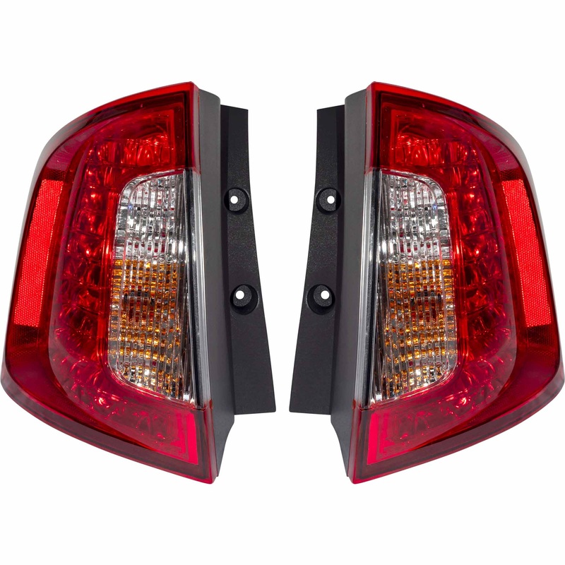 Tail Light Assembly With Red/Clear Lens Set Driver Side Left Passenger Side Right For 2011-2014 Ford Edge SE/Limited/SEL