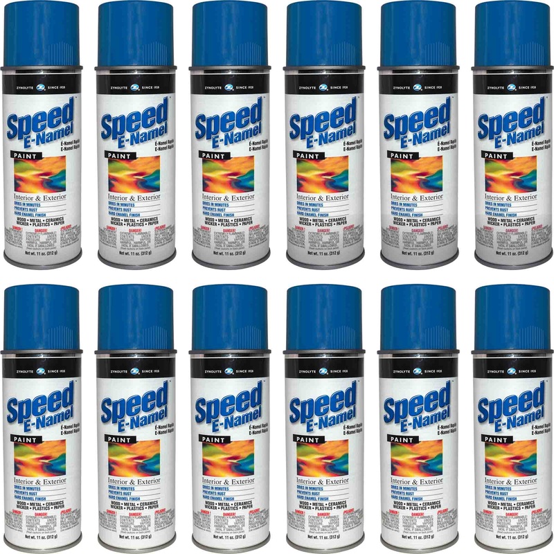 Zynolyte Speed E-Namel Z471 Fast Drying Enamel Spray Paint Royal Blue 11 oz Can Case of 12