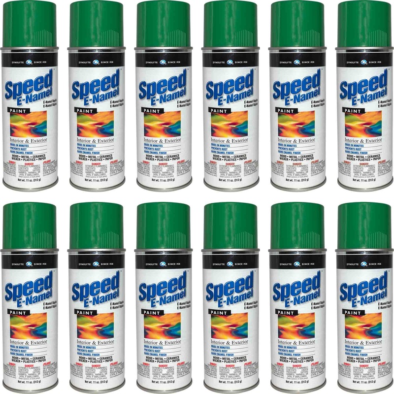 Zynolyte Speed E-Namel Z525 Fast Drying Enamel Spray Paint Kelly Green 11 oz Can Case of 12